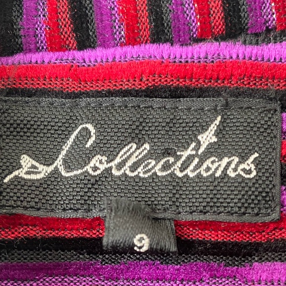 Velvet and metallic textured stripe jacket with tassel embellishment - Picture 17 of 17